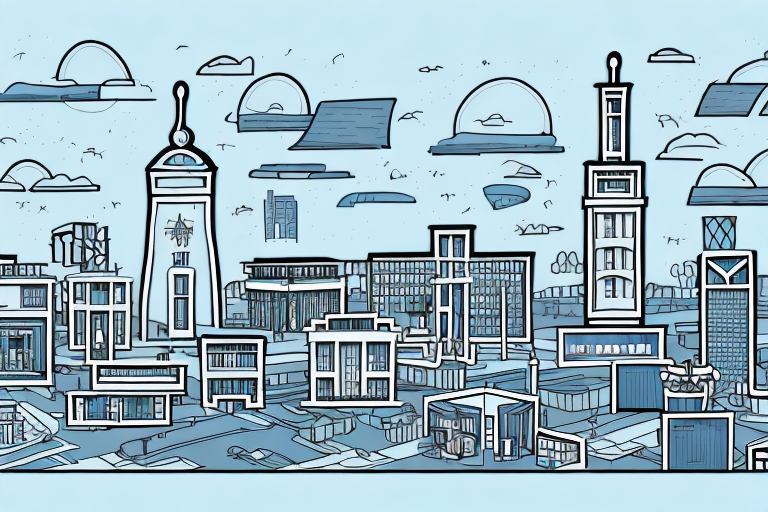 A detailed cityscape of bakersfield