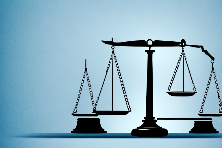 A balanced scale with a gavel on one side and a car accident scene on the other side