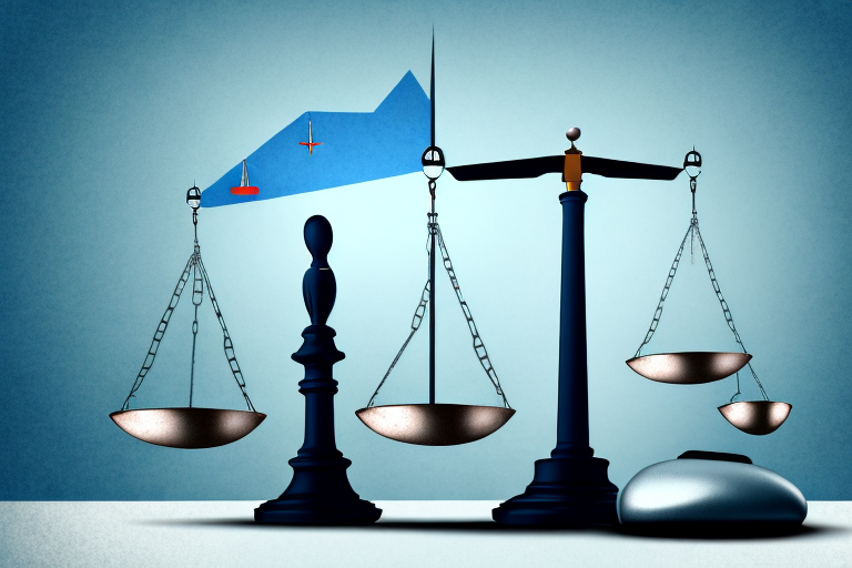 A car accident scene in rock hill with a balance scale symbolizing justice in the foreground