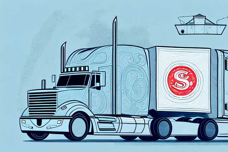 A semi-truck with visible damage