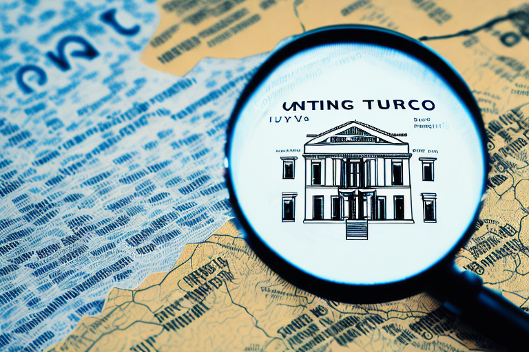A magnifying glass over a map of utah