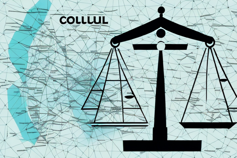 A symbolic justice scale balancing a tax form and a map of columbus