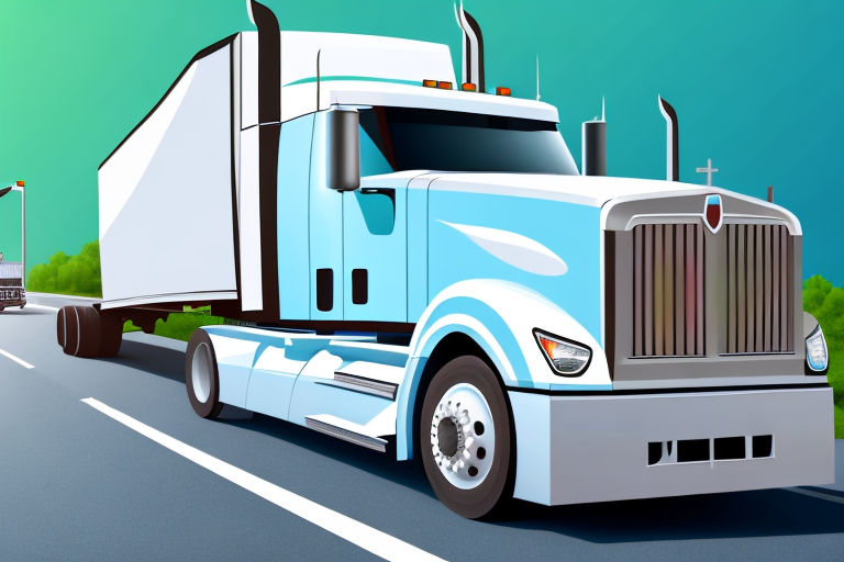 A semi-truck on a road in augusta