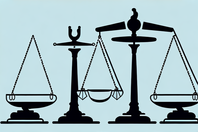 A balanced scale with a will on one side and a trust on the other