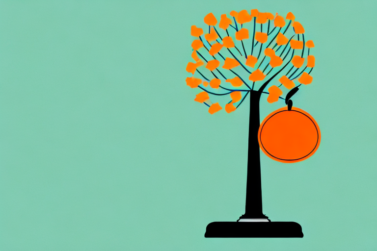 An orange tree growing from a gavel