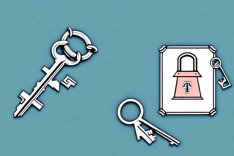 A symbolic key with a truck and a justice scale integrated into its design