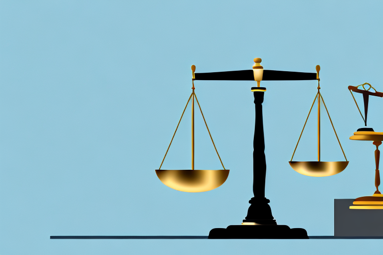 A balance scale with a car on one side and a gavel on the other