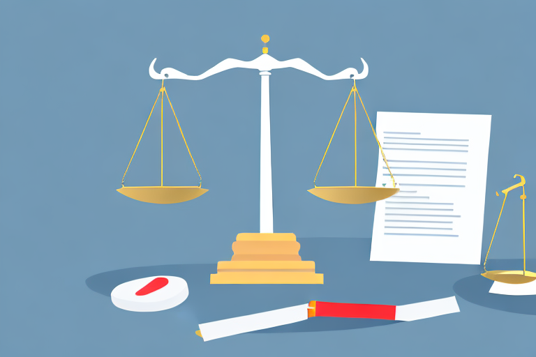 A car crash scene with scattered legal documents and a balance scale symbolizing justice