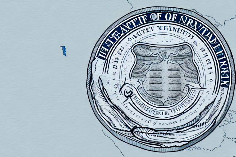 A notary public's official seal