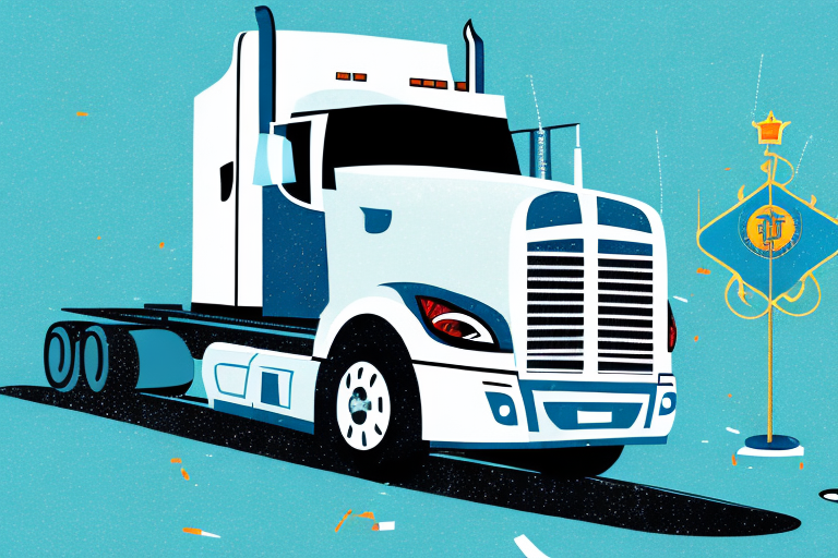 A truck involved in a collision on a florida highway