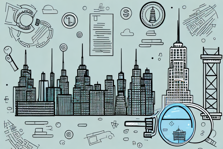 A brooklyn cityscape with notable landmarks