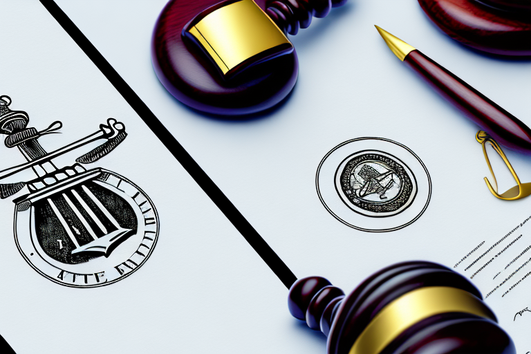 A notary public's seal stamped on a document