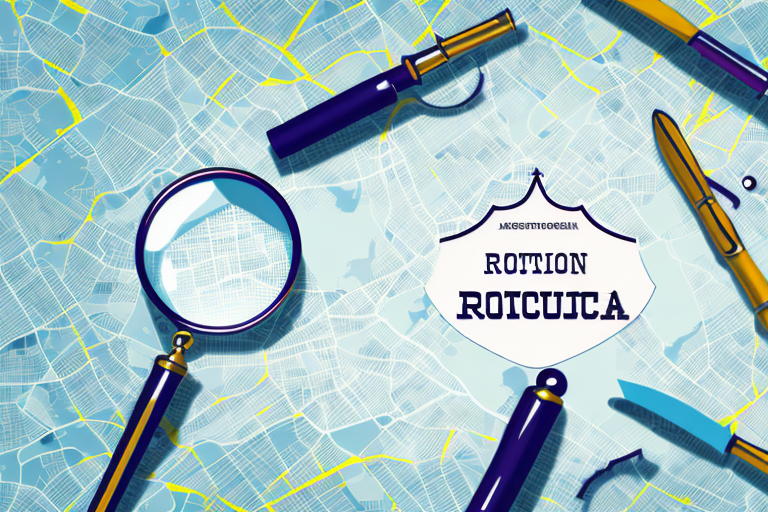 A map highlighting baton rouge with a magnifying glass over it