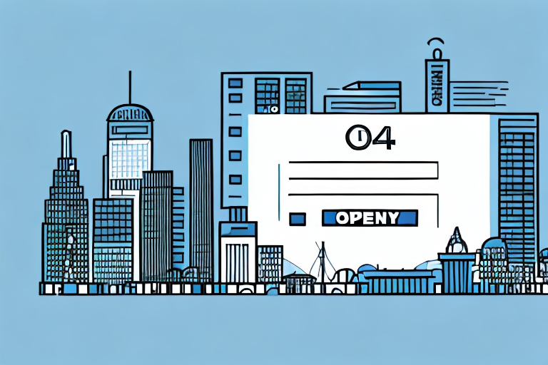A 24-hour open notary office with a lit sign