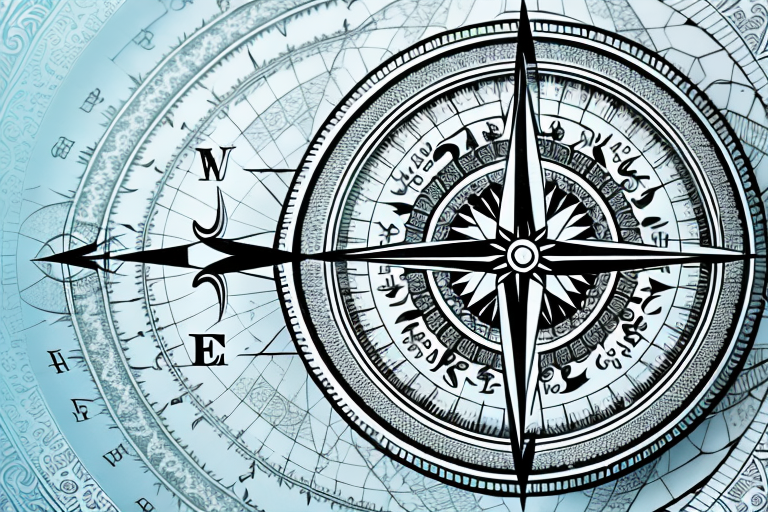 A notary stamp and a compass