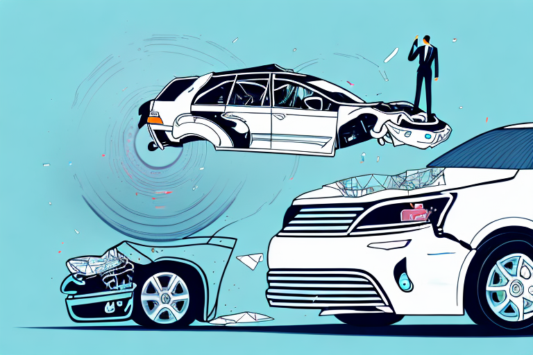 A car with minor dents and scratches symbolizing a no-injury accident