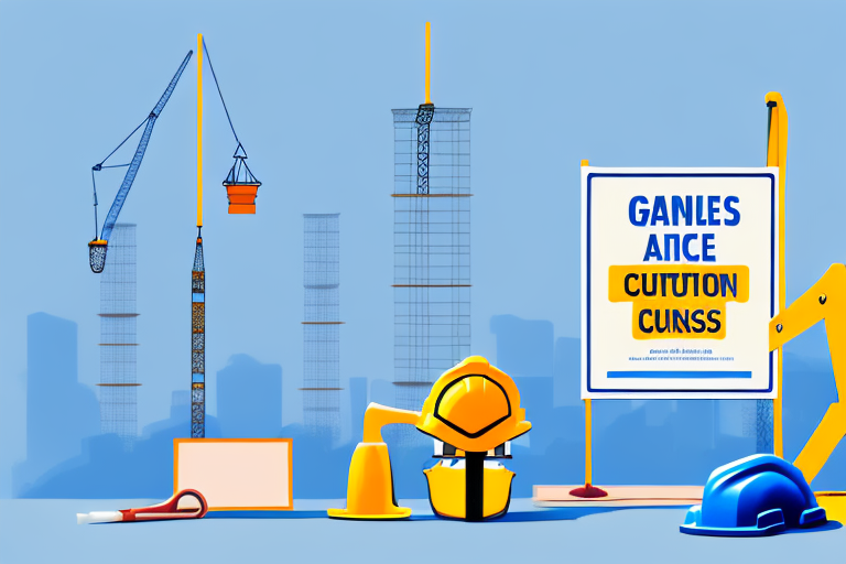 A construction site in queens with safety barriers and signs
