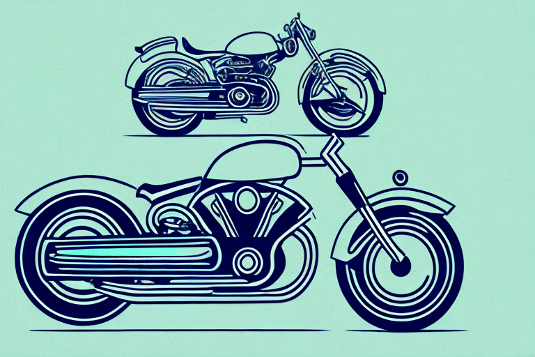 A motorcycle near a gavel