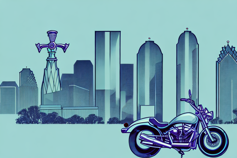 A motorcycle leaning against a gavel