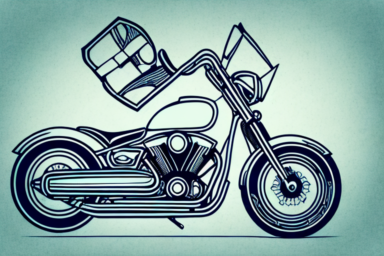 A motorcycle near a gavel