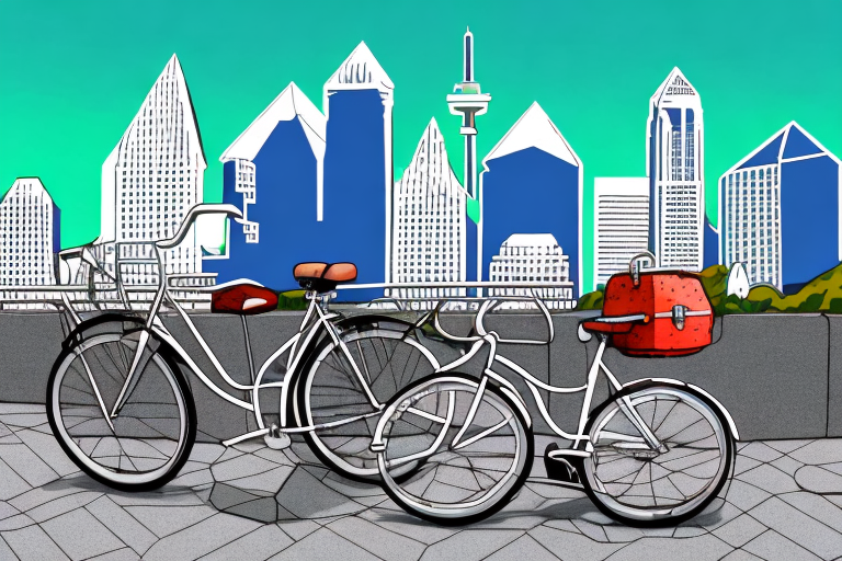 A bicycle lying on the ground near a gavel
