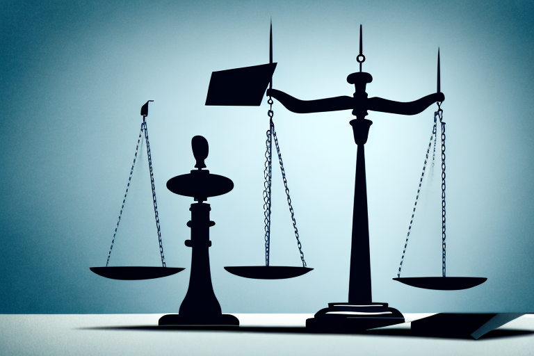 A car accident scene in bismarck with a balance scale symbolizing justice prominently featured in the foreground