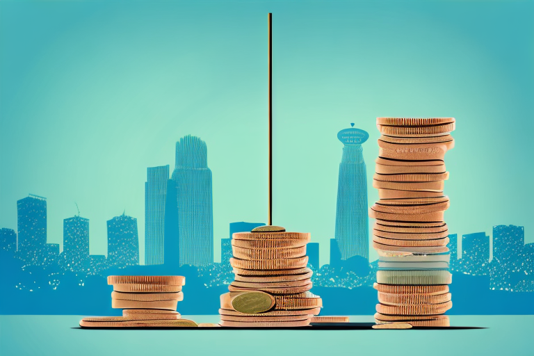 A balanced scale with a car on one side and a pile of coins on the other
