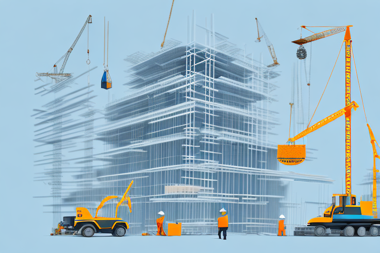 A construction site with a crane