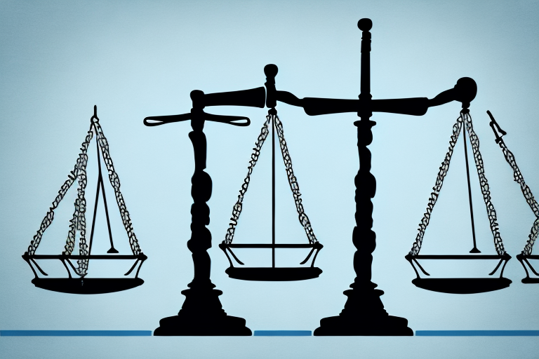 A motorcycle near a gavel (symbol of law)
