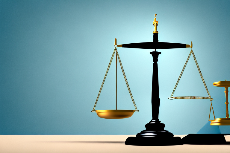 A symbolic balance scale with a car on one side and a gavel on the other