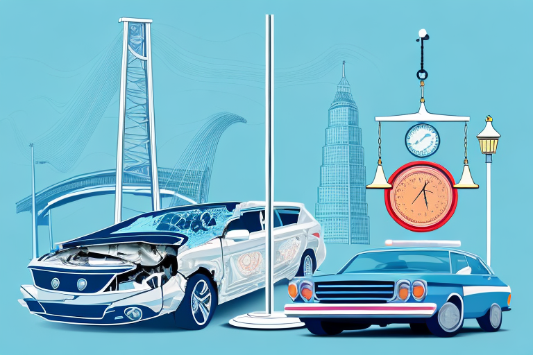 A car accident scene on a jacksonville bridge