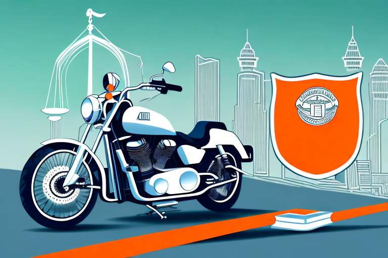 A motorcycle leaning against a gavel