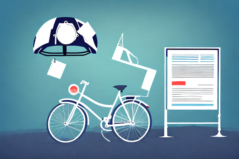A bicycle leaning against a signpost