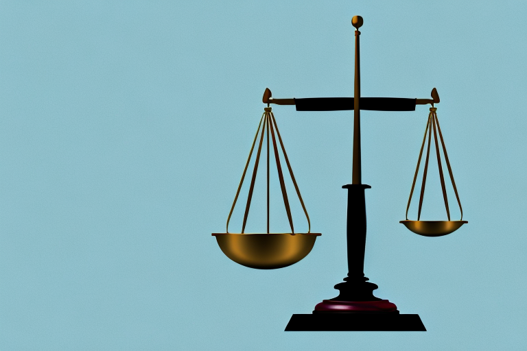 A symbolic justice scale balanced with a car and a gavel