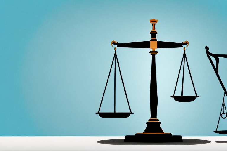 A symbolic justice scale with a car on one side and a gavel on the other