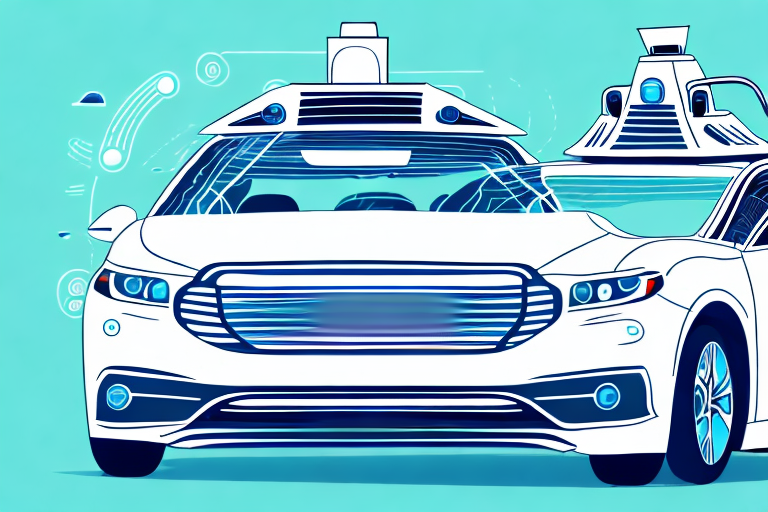 A self-driving car involved in a minor accident with a traditional car