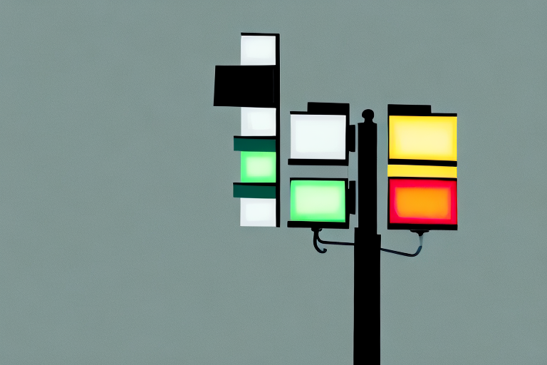 A broken traffic light next to a crosswalk