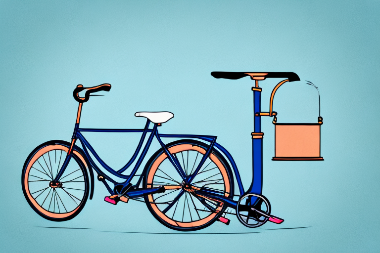 A bicycle leaning against a gavel