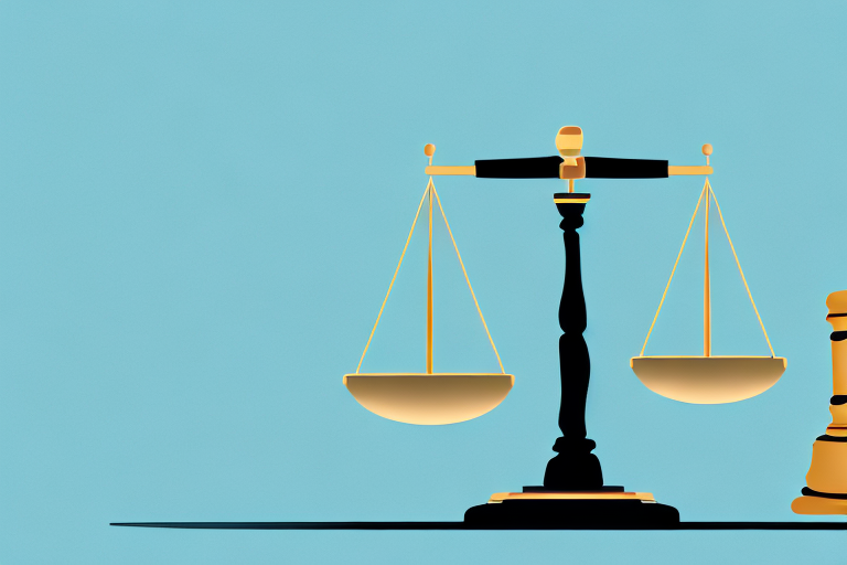 A balance scale with a gavel on one side and a car on the other