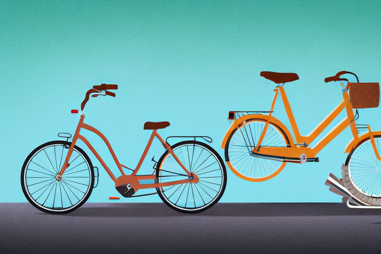 A bicycle lying on its side on a carlsbad road