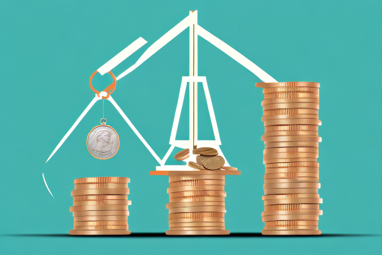A balanced scale with a car on one side and a pile of coins on the other