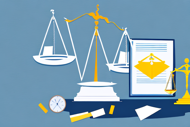 A car accident scene in gentilly with scattered legal documents and a symbolic balance scale
