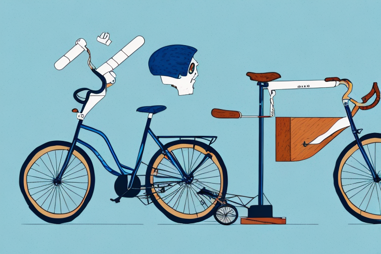 A bicycle lying on its side near a gavel