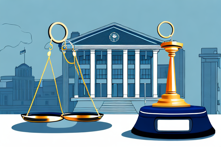 A car accident scene in morgantown with a balance scale symbolizing justice in the foreground