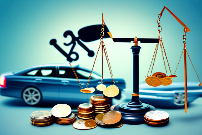 A broken car symbolizing an accident
