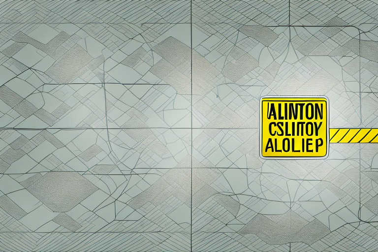 A slippery floor with a caution sign