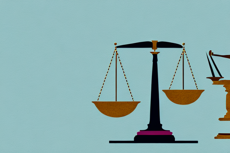 A symbolic scale of justice placed on a map of kansas city